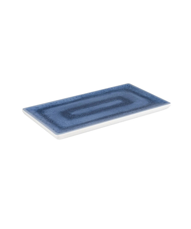 (6 pcs) GN 1/3 Gastronorm Tray - GGM Gastro BLUE OCEAN - Melamine - 325x176mm - Height: 20mm - Blue/White