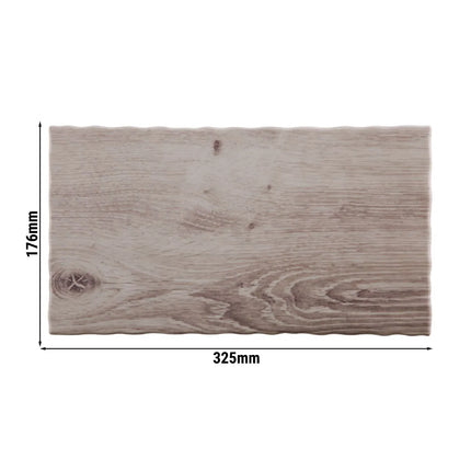 (6 pcs) GN 1/3 Gastronorm Tray - GGM Gastro DRIFTWOOD - Melamine - 325x176mm - Height: 15mm - Grey