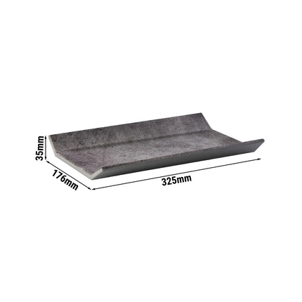 (6 pcs) GN 1/3 Gastronorm Tray - GGM Gastro ELEMENT - Melamine - 325x176mm - Height: 35mm - Grey