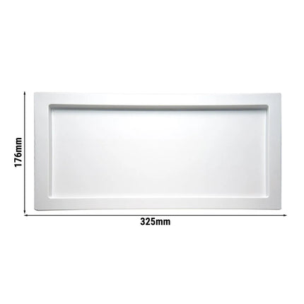 (6 pcs) GN 1/3 Gastronorm Tray - GGM Gastro FRAMES - Melamine - 325x176mm - Height: 20mm - White