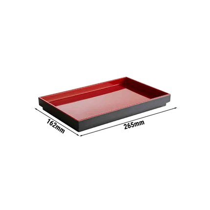 (6 pcs) GN 1/4 Gastronorm Tray - GGM Gastro ASIA PLUS - Melamine - 265x162mm - Height: 30mm - Black