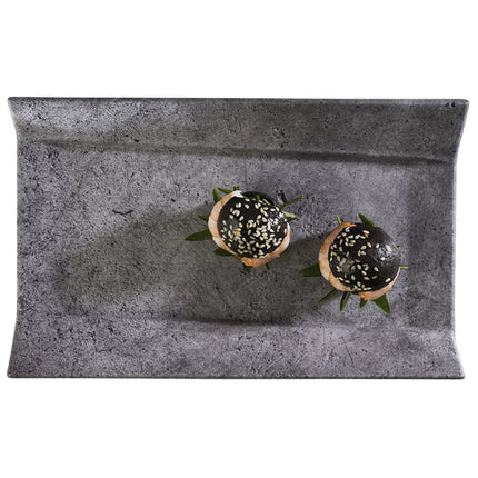 (6 pcs) GN 1/4 Gastronorm Tray - GGM Gastro ELEMENT - Melamine - 265x162mm - Height: 35mm - Grey