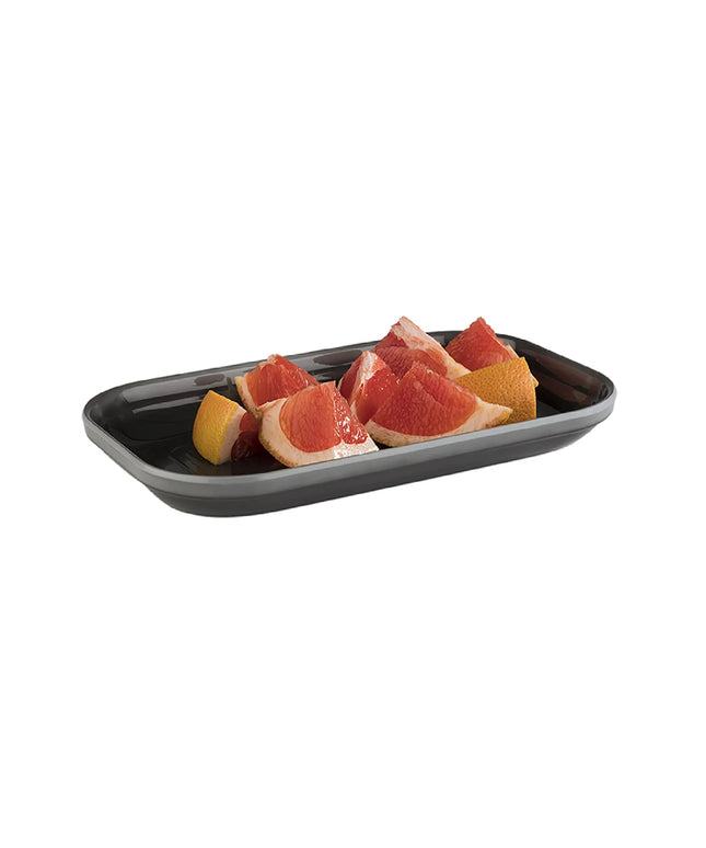 (6 pcs) GN 1/4 Gastronorm Tray - GGM Gastro EMMA - Melamine - 265x162mm - Height: 30mm - Grey
