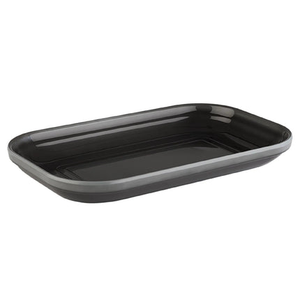 (6 pcs) GN 1/4 Gastronorm Tray - GGM Gastro EMMA - Melamine - 265x162mm - Height: 30mm - Grey