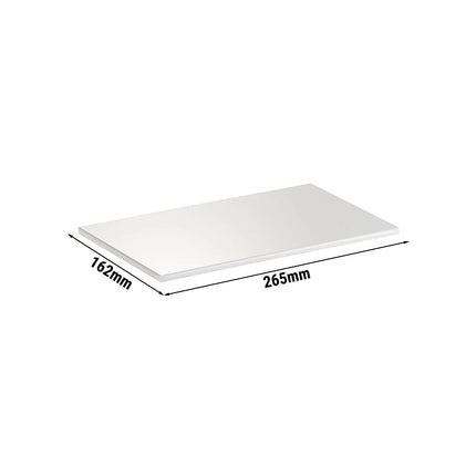 (6 pcs) GN 1/4 Gastronorm Tray - GGM Gastro ZERO - Melamine - 265x162mm - Height: 15mm - White