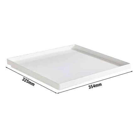 (6 pcs) GN 2/3 Gastronorm Tray - GGM Gastro ASIA PLUS - Melamine - 354x325mm - Height: 30mm - White