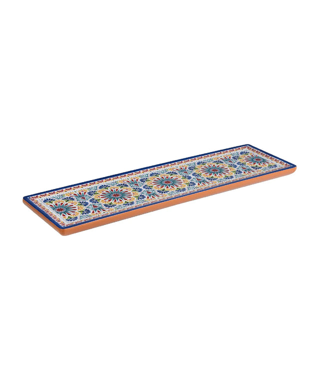 (6 pcs) GN 2/4 Gastronorm Tray - GGM Gastro ARABESQUE - Melamine - 530x162mm - Height: 20mm - Terracotta