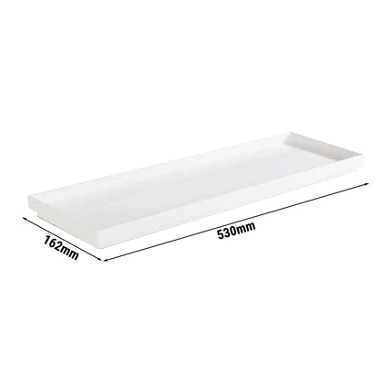 (6 pcs) GN 2/4 Gastronorm Tray - GGM Gastro ASIA PLUS - Melamine - 530x162mm - Height: 30mm - White
