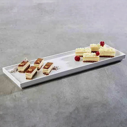 (6 pcs) GN 2/4 Gastronorm Tray - GGM Gastro ASIA PLUS - Melamine - 530x162mm - Height: 30mm - White