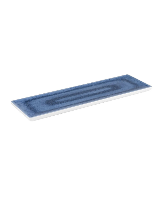 (6 pcs) GN 2/4 Gastronorm Tray - GGM Gastro BLUE OCEAN - Melamine - 530x162mm - Height: 20mm - White/Blue