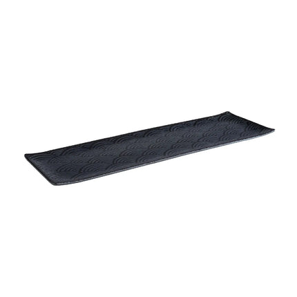 (6 pcs) GN 2/4 Gastronorm Tray - GGM Gastro DARK WAVE - Melamine - 530x162mm - Height: 20mm - Black