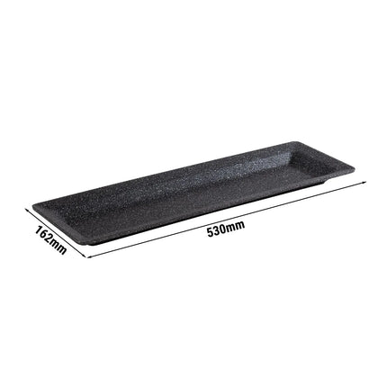 (6 pcs) GN 2/4 Gastronorm Tray - GGM Gastro FROSTFIRE - Aluminium - 530x162mm - Height: 30mm - Grey