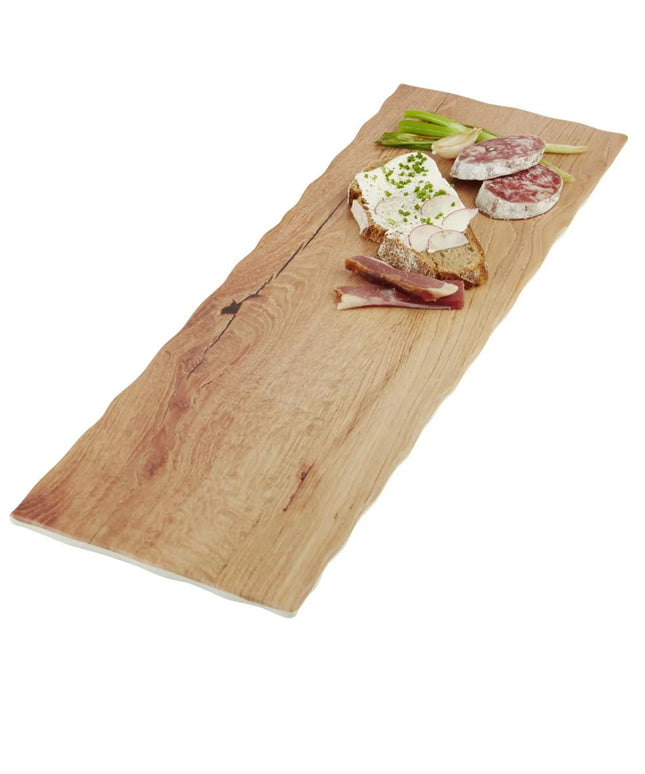 (6 pcs) GN 2/4 Gastronorm Tray - GGM Gastro OAK LIGHT - Melamine - 530x162mm - Height: 15mm - Brown