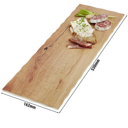 (6 pcs) GN 2/4 Gastronorm Tray - GGM Gastro OAK LIGHT - Melamine - 530x162mm - Height: 15mm - Brown