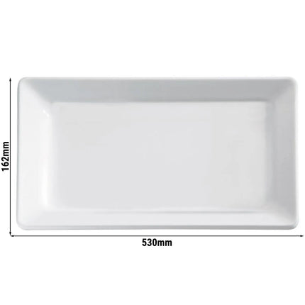 (6 pcs) GN 2/4 Gastronorm Tray - GGM Gastro PURE - Melamine - 530x162mm - Height: 30mm - Black