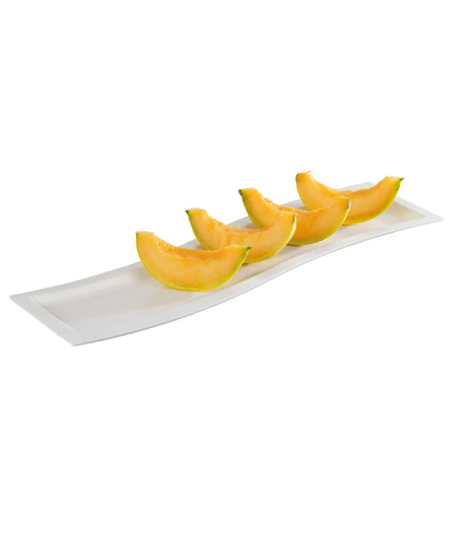 (6 pcs) GN 2/4 Gastronorm Tray - GGM Gastro SINUS - Melamine - 530x162mm - Height: 20mm - White