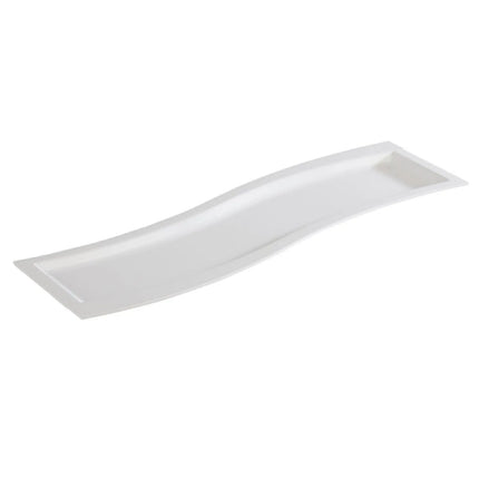 (6 pcs) GN 2/4 Gastronorm Tray - GGM Gastro SINUS - Melamine - 530x162mm - Height: 20mm - White