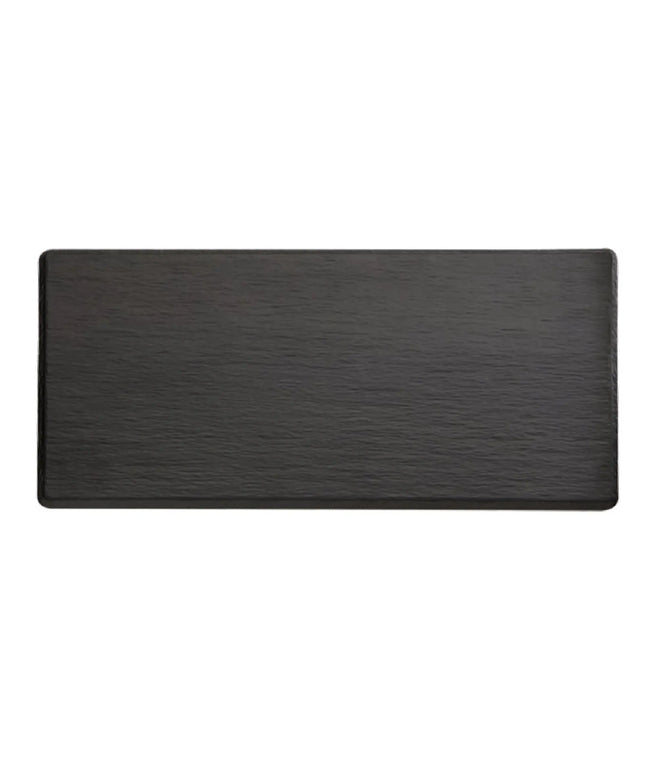 (6 pcs) GN 2/4 Gastronorm Tray - GGM Gastro SLATE - Melamine - 530x162mm - Height: 12mm - Black