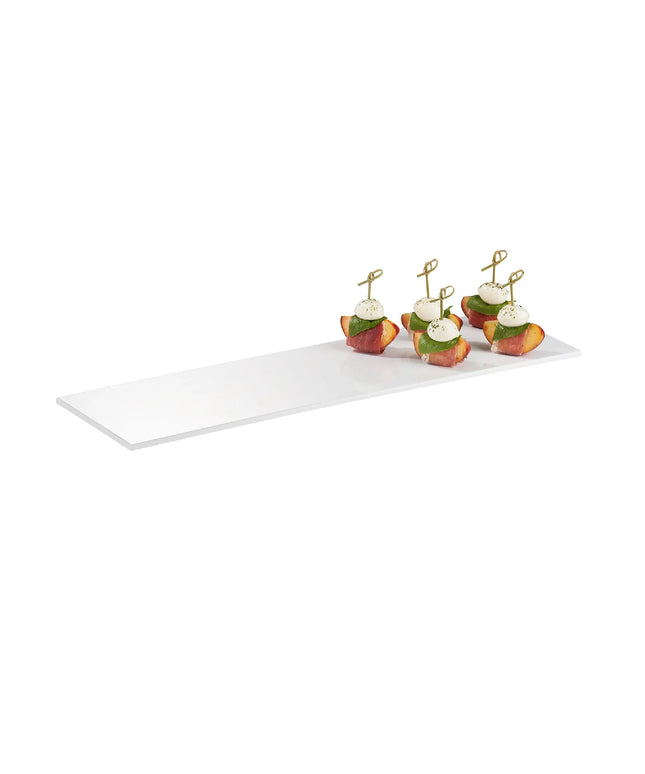 (6 pcs) GN 2/4 Gastronorm Tray - GGM Gastro ZERO - Melamine - 530x162mm - Height: 15mm - White