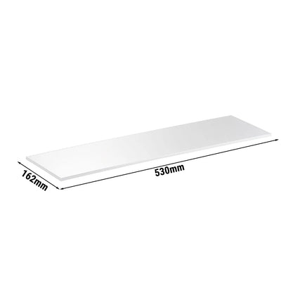 (6 pcs) GN 2/4 Gastronorm Tray - GGM Gastro ZERO - Melamine - 530x162mm - Height: 15mm - White