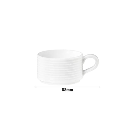 (6 pcs) SELTMANN WEIDEN | BLUES Series Espresso Cups – Porcelain, White – 90 ml