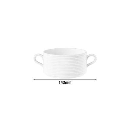 (6 pcs) SELTMANN WEIDEN | Blues Series Soup Cup Set – White Porcelain – 300 ml