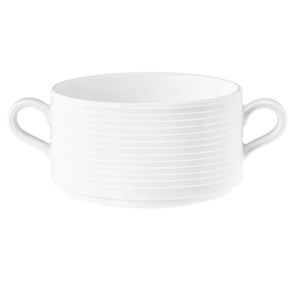 (6 pcs) SELTMANN WEIDEN | Blues Series Soup Cup Set – White Porcelain – 300 ml