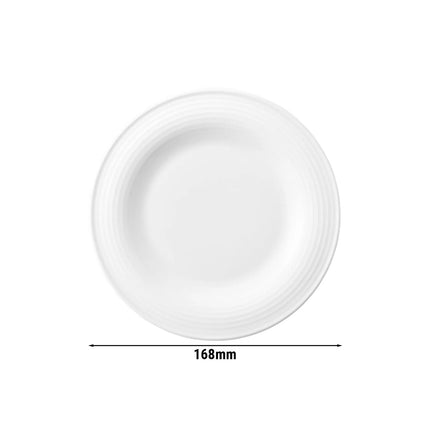(6 pcs) SELTMANN WEIDEN | Blues White Side Plates – Flat – White Porcelain – Ovenproof
