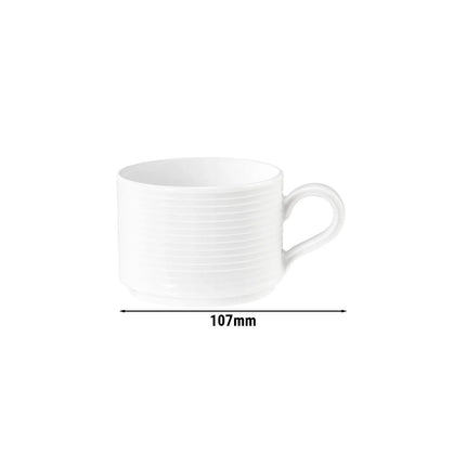 (6 pcs) SELTMANN WEIDEN | Coffee Cup Set – BLUES Series – White Porcelain – 180 ml