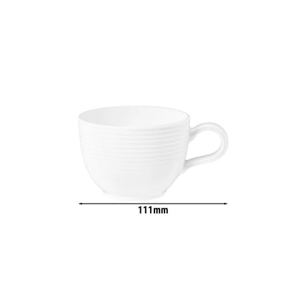 (6 pcs) SELTMANN WEIDEN | Coffee Cup Set – BLUES Series – White Porcelain – 180 ml – Tulip-shaped – Dishwasher-safe only