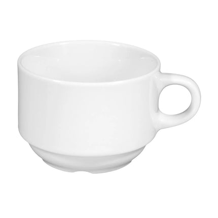 (6 pcs) SELTMANN WEIDEN | Coffee Cup Set – MERAN Series – White Porcelain – 180 ml - High‑gloss look, Extremely robust