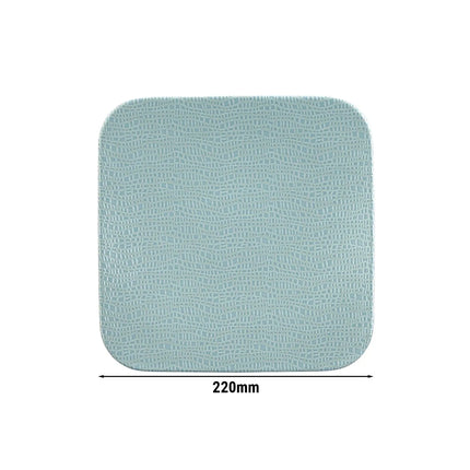 (6 pcs) SELTMANN WEIDEN | Coupe Side Plates – Ø 220 mm – porcelain – dishwasher-safe – square – turquoise