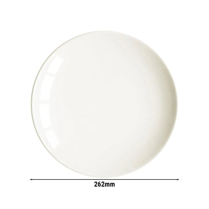 (6 pcs) SELTMANN WEIDEN | Coupe Side Plates – Ø 260 mm – porcelain – dishwasher-safe – cream