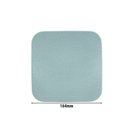 (6 pcs) SELTMANN WEIDEN | Coupe Side Plates – porcelain – dishwasher-safe – Ø 165 mm – turquoise – square