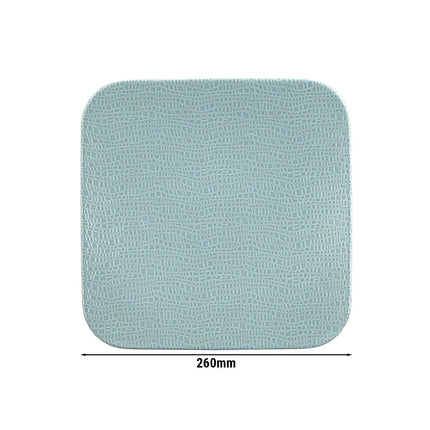 (6 pcs) SELTMANN WEIDEN | Coupe Side Plates – porcelain – dishwasher-safe – Ø 260 mm – square – turquoise