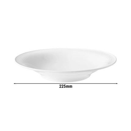 (6 pcs) SELTMANN WEIDEN | Deep Soup Plate – Porcelain – Ø 23 cm – BLUES – White – Oven-safe