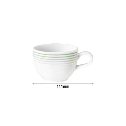 (6 pcs) SELTMANN WEIDEN | Demitasse Espresso Cups – 90 ml – Porcelain – Sage Green – Dishwasher-Safe – Tulip