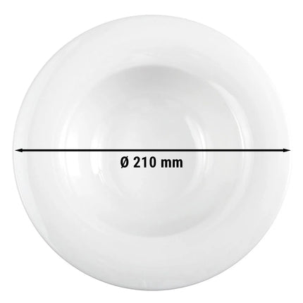 (6 pcs) SELTMANN WEIDEN | Gourmet plate – Savoy Series – round – Ø 210 mm – white porcelain