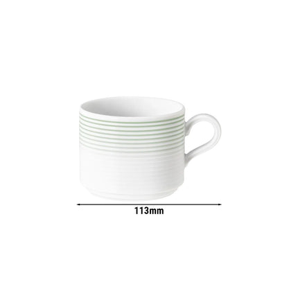 (6 pcs) SELTMANN WEIDEN | Latte Coffee Cups – Porcelain – 250 ml – Sage Green – BLUES Series
