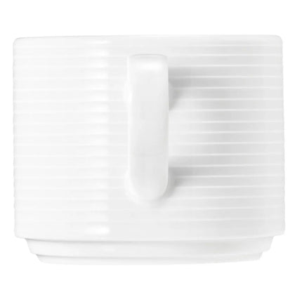 (6 pcs) SELTMANN WEIDEN | Latte Coffee Cups – Porcelain – 250 ml – White – BLUES Series