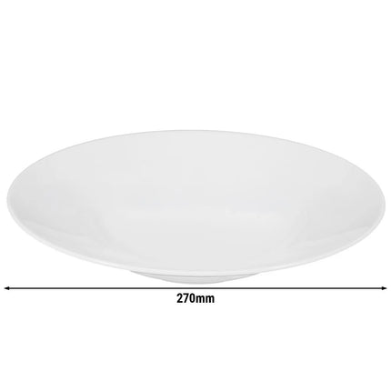 (6 pcs) SELTMANN WEIDEN | MERAN BASIC Pasta Plates – White Porcelain – Ø 27 cm