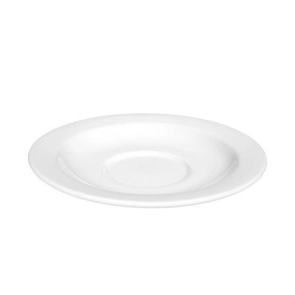 (6 pcs) SELTMANN WEIDEN | MERAN BASIC Porcelain Saucer – Ø 130 mm – White – High-Gloss