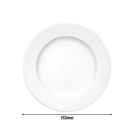 (6 pcs) SELTMANN WEIDEN | Meran Basic Side Plates – Flat – Ø 150 mm – White Porcelain – Ovenproof