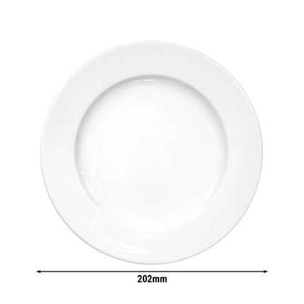 (6 pcs) SELTMANN WEIDEN | Meran Basic Side Plates – Flat – Ø 200 mm – White Porcelain – Ovenproof