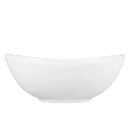 (6 pcs) SELTMANN WEIDEN | Oval Porcelain Dip Bowl – White – 90×65 mm