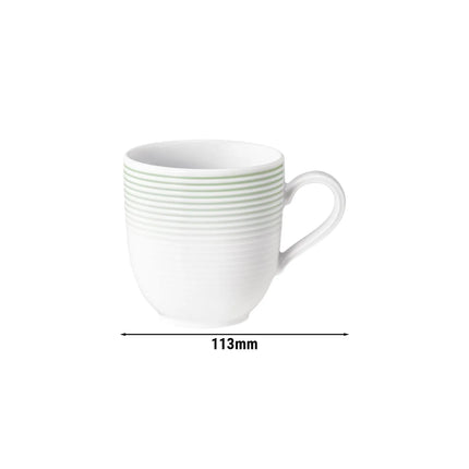 (6 pcs) SELTMANN WEIDEN | Porcelain Coffee Mug – 280 ml – Sage Green – Tulip-shaped – Blues Sage Green Series