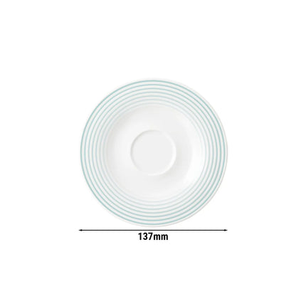 (6 pcs) SELTMANN WEIDEN | Porcelain Espresso Saucer Set – Blues Arktisblau – Arctic Blue