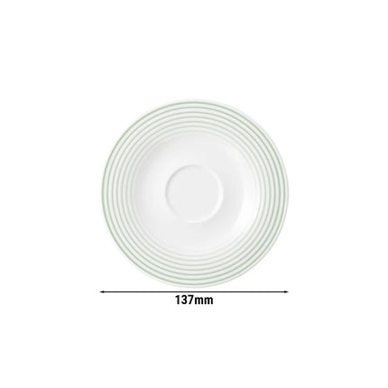 (6 pcs) SELTMANN WEIDEN | Porcelain Espresso Saucer Set – Blues Salbeigrün – Sage Green