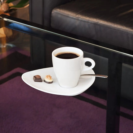 (6 pcs) SELTMANN WEIDEN | Porcelain Saucer Set – Coffe-e-Motion Series – White – Ø 220 mm