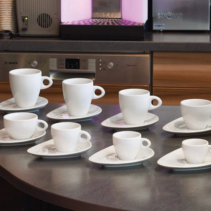 (6 pcs) SELTMANN WEIDEN | Porcelain Saucer Set – Coffe-e-Motion Series – White – Ø 220 mm